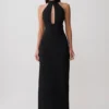 Elan Stretch Crepe Maxi Dress – Black Elan Stretch Crepe Maxi Dress – Black