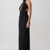 Elan Stretch Crepe Maxi Dress – Black Elan Stretch Crepe Maxi Dress – Black