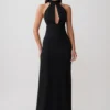 Elan Stretch Crepe Maxi Dress – Black Elan Stretch Crepe Maxi Dress – Black