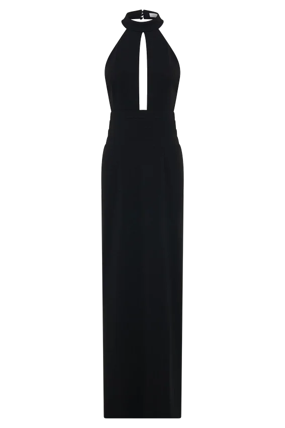 Elan Stretch Crepe Maxi Dress – Black Elan Stretch Crepe Maxi Dress – Black