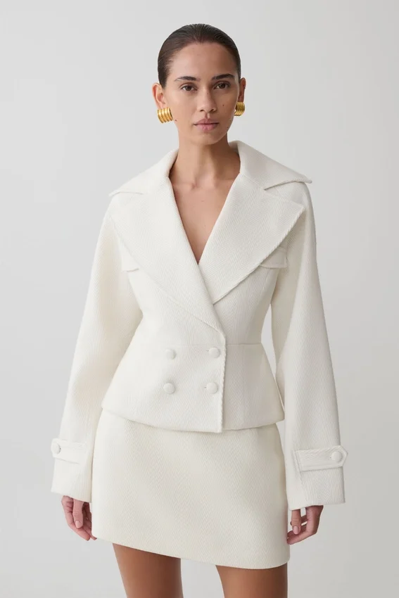 Elara Suiting Mini Skirt – Ivory Elara Suiting Mini Skirt – Ivory