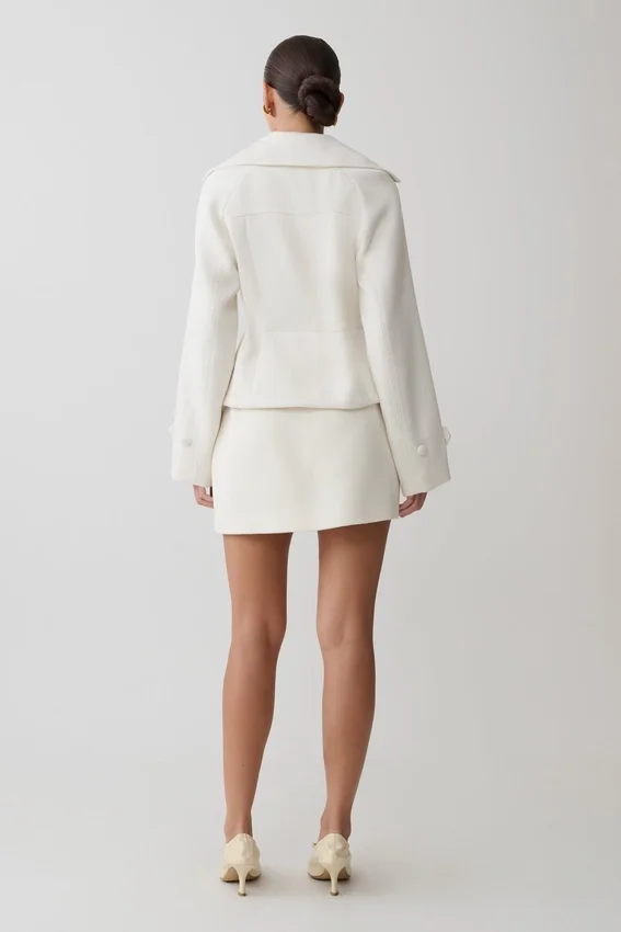 Elara Suiting Mini Skirt – Ivory Elara Suiting Mini Skirt – Ivory