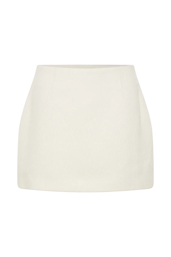 Elara Suiting Mini Skirt – Ivory Elara Suiting Mini Skirt – Ivory