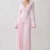 Electra Slinky Lace Maxi Dress – Ballet Pink