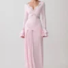 Electra Slinky Lace Maxi Dress – Ballet Pink