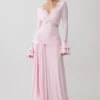 Electra Slinky Lace Maxi Dress – Ballet Pink