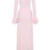 Electra Slinky Lace Maxi Dress – Ballet Pink