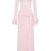 Electra Slinky Lace Maxi Dress – Ballet Pink