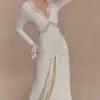 Electra Slinky Lace Maxi Dress – Ivory