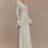 Electra Slinky Lace Maxi Dress – Ivory