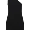 Eleonora Diamante Trim Mini Dress – Black