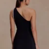 Eleonora Diamante Trim Mini Dress – Black