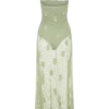 Elfie Crochet Halter Maxi Dress – Pastel Green