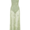 Elfie Crochet Halter Maxi Dress – Pastel Green
