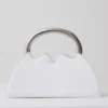 Elianne Satin Frame Clutch Bag – White Elianne Satin Frame Clutch Bag – White