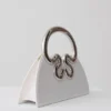 Elianne Satin Frame Clutch Bag – White Elianne Satin Frame Clutch Bag – White