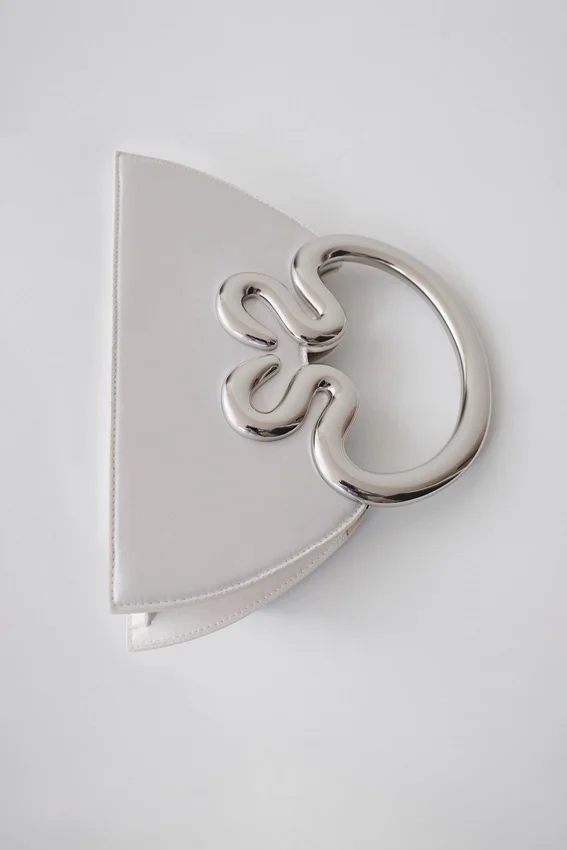 Elianne Satin Frame Clutch Bag – White Elianne Satin Frame Clutch Bag – White