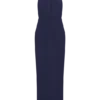 Elina Satin Necklace Maxi Dress – Navy