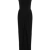 Elisa Diamante Neck Maxi Dress – Black