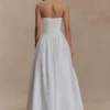 Elizabeth Strapless Corset Maxi Dress – White Elizabeth Strapless Corset Maxi Dress – White
