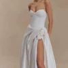 Elizabeth Strapless Corset Maxi Dress – White Elizabeth Strapless Corset Maxi Dress – White