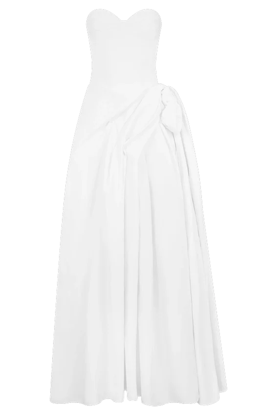 Elizabeth Strapless Corset Maxi Dress – White Elizabeth Strapless Corset Maxi Dress – White