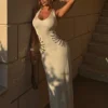 Ellington Knit Maxi Dress With Sequin – Ivory