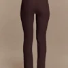 Elodie Ribbed Knit Pants – Chocolate