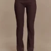 Elodie Ribbed Knit Pants – Chocolate