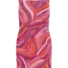 Eloise Hand Beaded Mini Dress – Pink Swirl Print