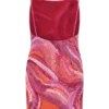 Eloise Hand Beaded Mini Dress – Pink Swirl Print