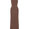 Elyna Slinky Halter Maxi Dress – Chocolate