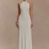 Elyna Slinky Halter Maxi Dress – Ivory Elyna Slinky Halter Maxi Dress – Ivory