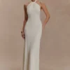 Elyna Slinky Halter Maxi Dress – Ivory Elyna Slinky Halter Maxi Dress – Ivory