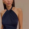 Elyna Slinky Halter Maxi Dress – Navy Elyna Slinky Halter Maxi Dress – Navy