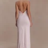 Elyna Slinky Halter Maxi Dress – Pale Pink Elyna Slinky Halter Maxi Dress – Pale Pink