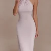 Elyna Slinky Halter Maxi Dress – Pale Pink Elyna Slinky Halter Maxi Dress – Pale Pink