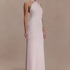 Elyna Slinky Halter Maxi Dress – Pale Pink Elyna Slinky Halter Maxi Dress – Pale Pink