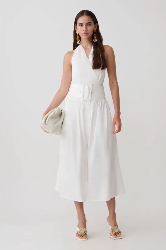 Emery Multi-Wear Cotton Midi Dress – White Emery Multi-Wear Cotton Midi Dress – White