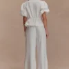 Emilie Puff Sleeve Cotton Top – White Emilie Puff Sleeve Cotton Top – White