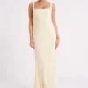 Ensley Satin Maxi Dress – Light Yellow Ensley Satin Maxi Dress – Light Yellow