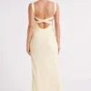 Ensley Satin Maxi Dress – Light Yellow Ensley Satin Maxi Dress – Light Yellow