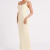 Ensley Satin Maxi Dress – Light Yellow Ensley Satin Maxi Dress – Light Yellow