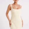Ensley Satin Maxi Dress – Light Yellow Ensley Satin Maxi Dress – Light Yellow