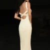 Ensley Satin Maxi Dress – Light Yellow Ensley Satin Maxi Dress – Light Yellow