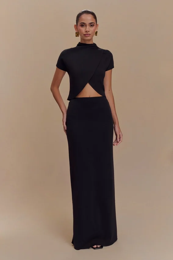 Eris Scuba Jersey Maxi Skirt – Black Eris Scuba Jersey Maxi Skirt – Black