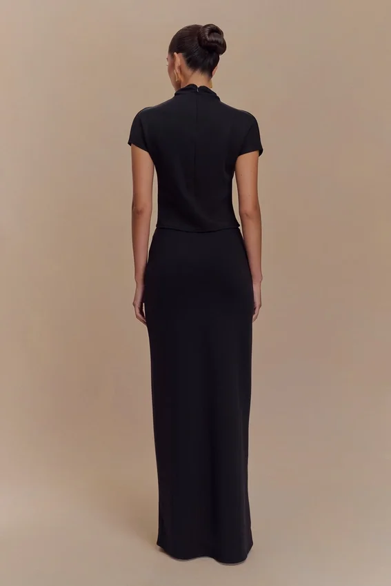 Eris Scuba Jersey Maxi Skirt – Black Eris Scuba Jersey Maxi Skirt – Black