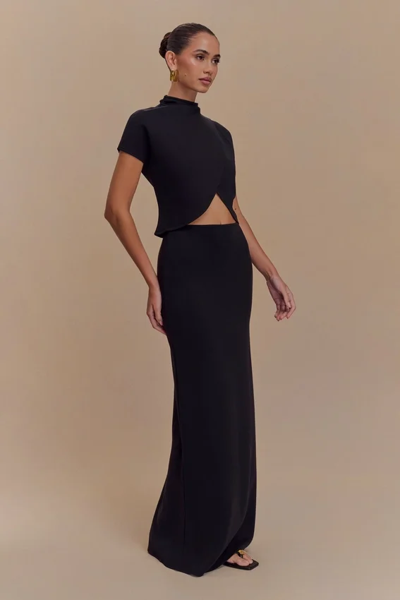 Eris Scuba Jersey Maxi Skirt – Black Eris Scuba Jersey Maxi Skirt – Black