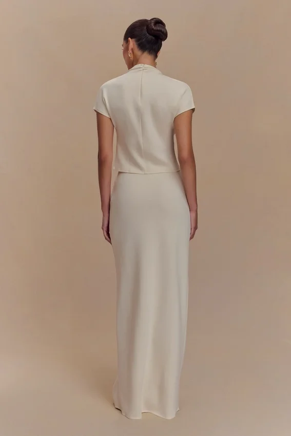 Eris Scuba Jersey Maxi Skirt – Ivory Eris Scuba Jersey Maxi Skirt – Ivory