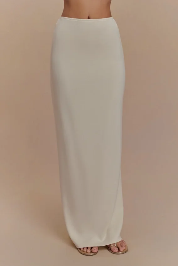 Eris Scuba Jersey Maxi Skirt – Ivory Eris Scuba Jersey Maxi Skirt – Ivory
